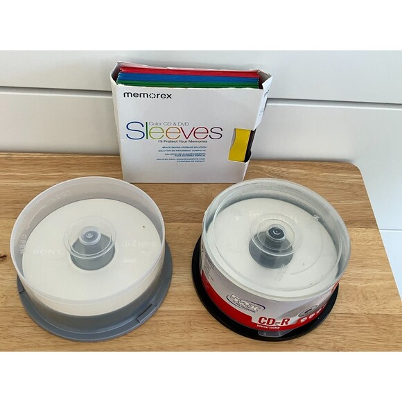 Sony & Imation Blank CD-R Blank Media Recordable Data Disc & Memorex CD Sleeves - Picture 8 of 8